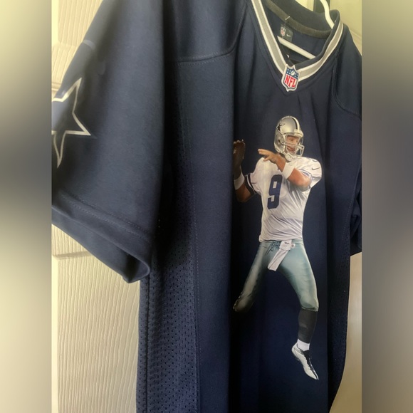 NIKE TONY ROMO #9 CUSTOM JERSEY YOUTH XL NEW NFL NAVY BLUE - Picture 3 of 3
